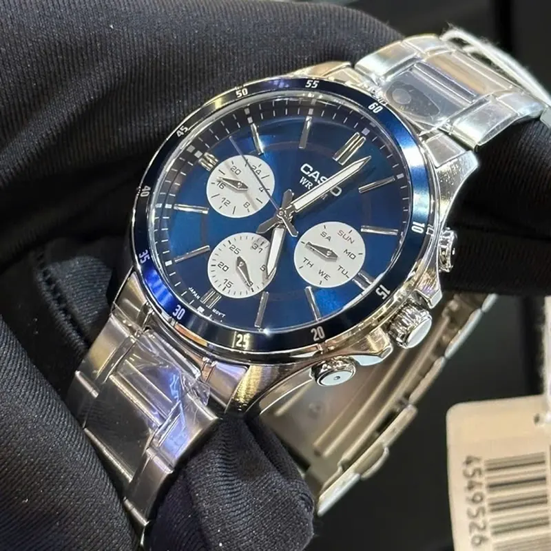 Casio Enticer Japan Quartz Blue Dial Men's Watch- MTP-1374D-2A3VDF
